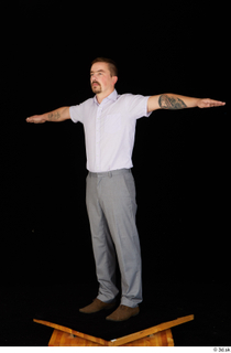  Oris brown shoes business dressed grey trousers standing t-pose white shirt whole body 0002.jpg